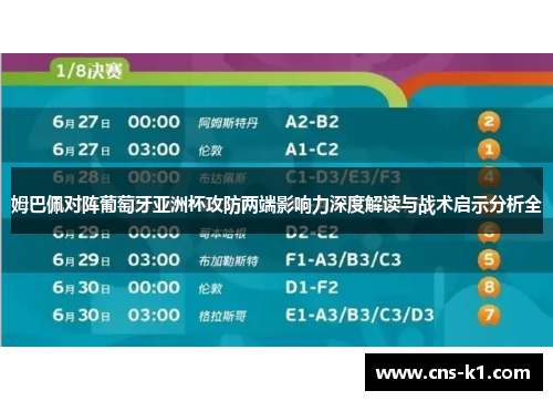 姆巴佩对阵葡萄牙亚洲杯攻防两端影响力深度解读与战术启示分析全